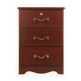Kwalu Bedside Cabinet Tempe Collection, TEBS30 Model Golden Ebony 19 X 21 X 30 Inch 3 Drawers