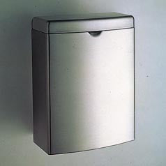 Lagasse Feminine Hygiene Waste Receptacle Contura 1 gal. Rectangular Silver Stainless Steel Manual - M-664980-4888 - Each