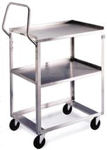 Lakeside Manufacturing Utility Cart Ergo-One® Stainless Steel 31.125 X 19 X 44.375 Inch 27 X 18 Inch Shelves