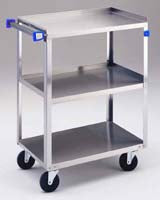 Lakeside Manufacturing Utility Cart Stainless Steel 27.5 X 16.25 X 32.125 Inch 24 X 15-1/2 Inch Shelves