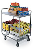 Lakeside Manufacturing Utility Cart Stainless Steel 30 X 20 X 36 Inch 27 X 18 Inch Shelves