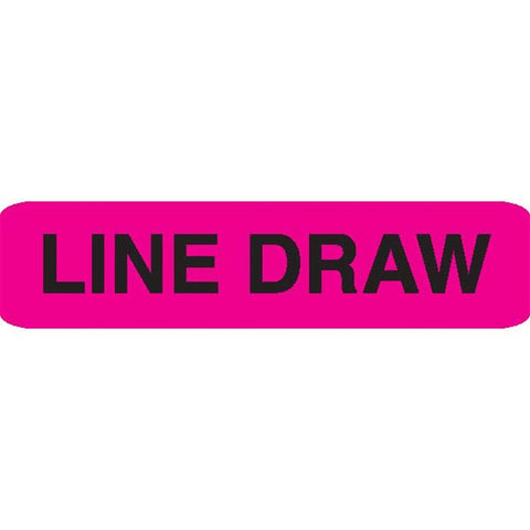 LINE DRAW Phlebotomy/Specimen Receiving Labels MarketLab Line Draw Label, Flourescent Pink PK1000 ,1000 / pk - Axiom Medical Supplies