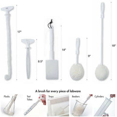 Lab Cleaning Brushes 17"L Easy Flex Glassware Brush ,2 / pk - Axiom Medical Supplies