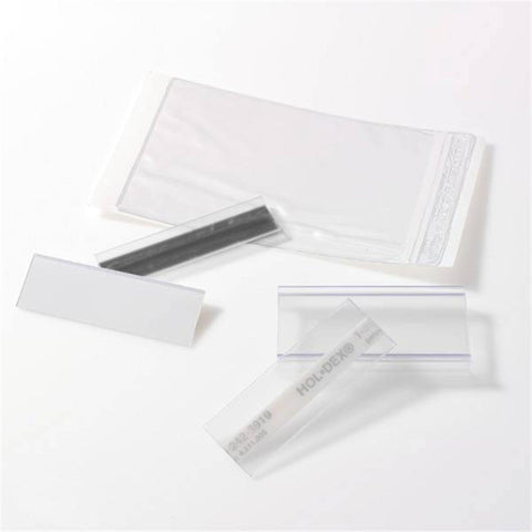 Label Holders and Refills Self-Adhesive Hol-Dex • 6"W x 2"H ,12 / pk - Axiom Medical Supplies