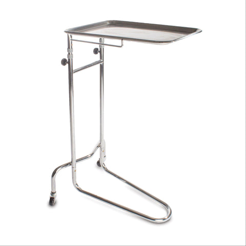 Large Tray Calf Base Double Post Mayo Stand Mayo Stand • Large Tray • Calf Base • Double Post • 21"W x 25"L x 37"-23"H ,1 Each - Axiom Medical Supplies