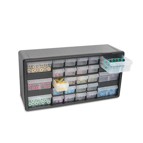 Large-Volume Benchtop Cabinets 16-Drawer • 10.5"W x 6.4"D x 8.5"H ,1 Each - Axiom Medical Supplies