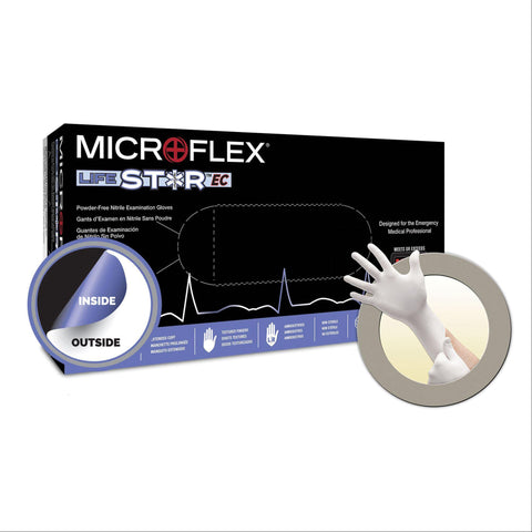 LIFESTAR Extended Cuff Nitrile Gloves Small ,100 / bx - Axiom Medical Supplies