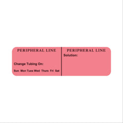 Line Identification Labels "Peripheral Line" • Pink • 3"W x 0.88" ,320 / pk - Axiom Medical Supplies