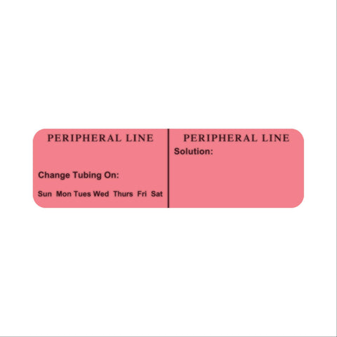Line Identification Labels "Central Line" • Tan • 3"W x 0.88"H ,320 / pk - Axiom Medical Supplies