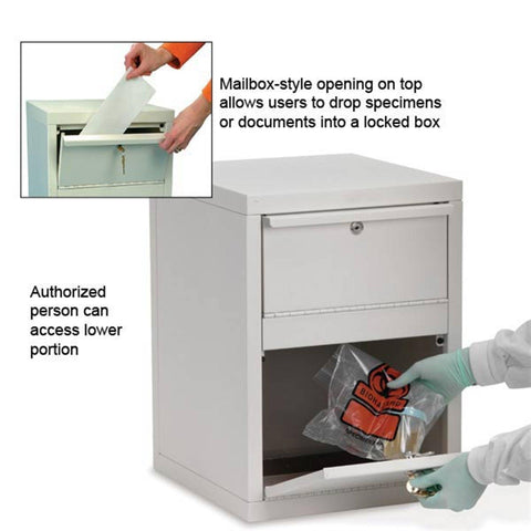 Locking Mailbox Style Drop Box Locking Sample Drop Box • 14.5"W x 16"D x 20"H ,1 Each - Axiom Medical Supplies