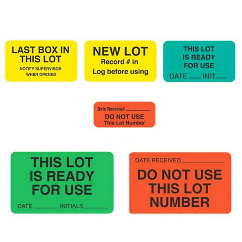 Lot Signal Labels "7" • Orange • 1"Dia ,500 Per Pack - Axiom Medical Supplies