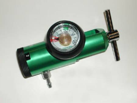 Mada Medical Products Mini Oxygen Regulator Click Style 0 - 8 LPM Barb Outlet CGA-870