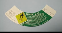 Mada Medical Products Pre-Printed Label Barkley® Laboratory Use Beige / Green Oxygen Filled Black / White Biohazard - M-694150-4859 - Each