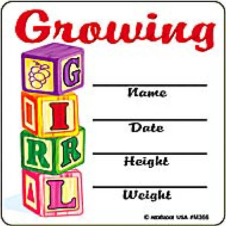 Medibadge 90 per Unit Growing Girl Sticker