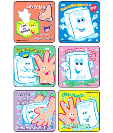 Medibadge Kids Love Stickers® 90 per Unit Germstoppers , Assorted Sticker