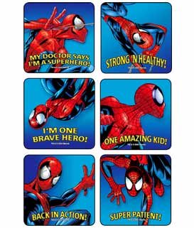 Medibadge Kids Love Stickers® 90 per Unit Spider-Man Strong n Healthy Sticker