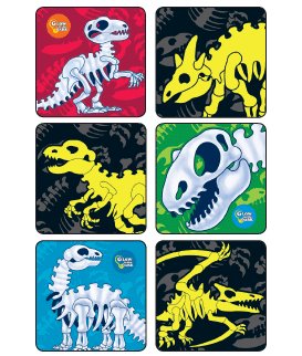 Medibadge Kids Love Stickers® 90 per Unit Glow-In-The-Dark Dinosaur Bones Sticker