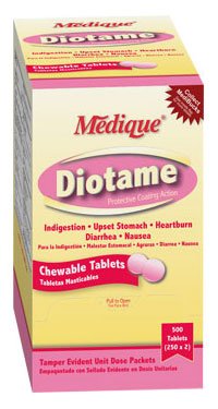 Medique Products Anti-Diarrheal Diotame® 262 mg Strength Chewable Tablet 500 per Box