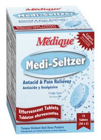 Medique Products Antacid Medi-Seltzer® 1000 mg - 325 mg - 1916 mg Strength Effervescent Tablet 36 per Box