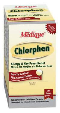 Medique Products Allergy Relief Chlorphen 4 mg Strength Tablet 1 per Box