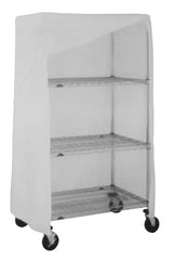 Intermetro Industries Cart Cover White Vinyl, Coated 72 L X 74 H X 24 D Inch Hook and Loop Closure