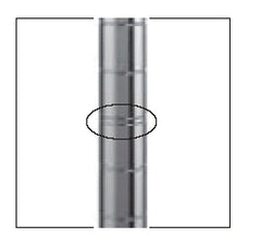 Intermetro Industries Shelf Post Site-Select™ 33-7/8 H, 2 Lbs, Chrome - M-489582-1625 - Each