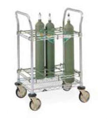 Intermetro Industries Metro® Gas Cylinder Cart Size D / E Chrome Plated Steel