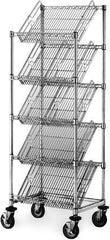 Intermetro Industries Suture Cart Super Erecta® Chrome Plated Steel 24 X 18 X 60 Inch