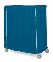 Intermetro Industries Cart Cover Metro® White Nylon, Uncoated 24 X 60 X 62 Inch Hook and Loop Closure