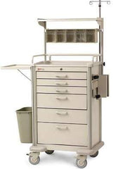 Intermetro Industries Treatment Cart Basix™ Plus Steel / Aluminum 30 X 24.125 X 45 Inch Light Taupe Three 3 Inch, Two 6 Inch, One 9 Inch Drawers