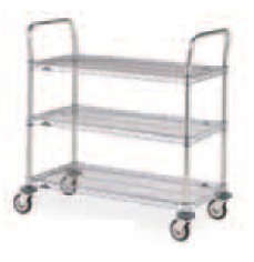 Intermetro Industries Utility Cart MW Series Stainless Steel / Chrome / Plastic 24 X 18 X 39 Inch