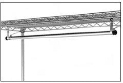 Intermetro Industries Garment Hanger Tube 24 Inch W Shelf