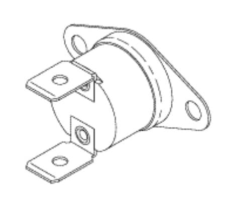 Midmark Thermostat Opens at 450° F ± 25° F, Closes at 364° F ± 20° F, 15 A at 120 VAC, 10 A at 250 VAC, 1/4 Inch Quick Connect Tabs