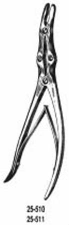 Miltex Bone Rongeur Leksell Standard Curve Double Spring Plier Type Handle 8 mm Bite, 9-3/4 Inch L - M-483404-3643 - Each