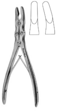 Miltex Rongeur MeisterHand® Ruskin Curved Double Action, Double Spring Plier Type Handle 5 mm Bite X 7-1/4 Inch Length - M-565114-1323 - Each