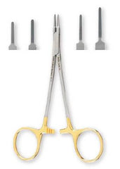 Miltex Needle Holder Carb-N-Sert® 9 Inch Length Extra Delicate, Serrated Jaw, 4,000 Teeth Per Sq Inch - M-632764-3421 - Each