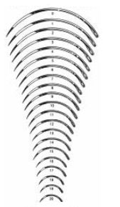 Suture Needle Integra® Miltex® 3/8 Circle Reverse Cutting Needle Regular Surgeon's Type Size 13 Needle