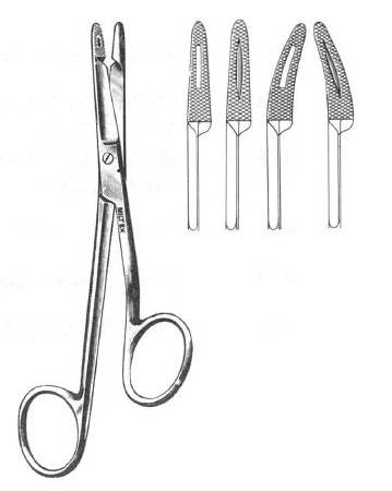 Needle Holder 6-1/2 Inch Length Curved, One Fenestrated Jaw Finger Ring Handle