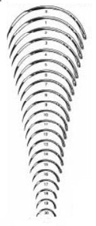 Suture Needle Integra® Miltex® 1/2 Circle Taper Point Needle Regular Surgeon's Type Size 16 Needle