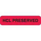 Urine Collection Labels "HCL PRESERVED" • Red with black text • 1.625"W x 0.375"H ,1000 / pk - Axiom Medical Supplies