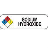 Chemical Hazard Labels MarketLab Sodium Hydroxide Label, Multicolor PK250 ,250 / pk - Axiom Medical Supplies