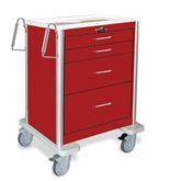 4-Drawer Aluminum Emergency Cart 4-Drawer Cart • 36""H ,1 Each - Axiom Medical Supplies