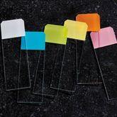 Color Premium Slides with Clipped Corners and Beveled Edges Clipped Corners and Beveled Edges • Available only in Blue, Green, Pink, White, Yellow ,1440 / pk - Axiom Medical Supplies