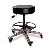 Heavy Duty Physician Stool Height Adjustable, Heavy Duty Physician Stool with Foot Ring • 28"W x 28"D x 17"-22"H ,1 Each - Axiom Medical Supplies