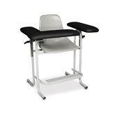 Plastic Blood Drawing Chairs with Upholstered Arms Tall • Flip Upholstered Arm • 34"W x 28"L x 32"H ,1 Each - Axiom Medical Supplies