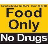 Refrigerator Content Alert Magnets "Food Only No Drugs" Magnet ,2 / pk - Axiom Medical Supplies