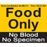 Refrigerator Content Alert Magnets "Food Only No Blood No Specimen" Magnet ,2 / pk - Axiom Medical Supplies