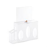 MarketLab Single Lock Mini Isolation Station Landscape • 17.8"W x 4.75"D x 20.6"H ,1 Each - Axiom Medical Supplies