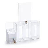 MarketLab Double Lock Mini Isolation Stations Portrait • 20.25"W x 4.75"D x 22.1"H ,1 Each - Axiom Medical Supplies