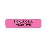 Blood Bank Labels "Sickle Cell Negative" • FL Pink • 1.25"W x 0.3125"H ,760 / pk - Axiom Medical Supplies